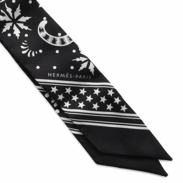 エルメス スカーフ ツイリー レオパード バンダナ Les Leopards Bandana 2019年春夏コレクション 黒 白