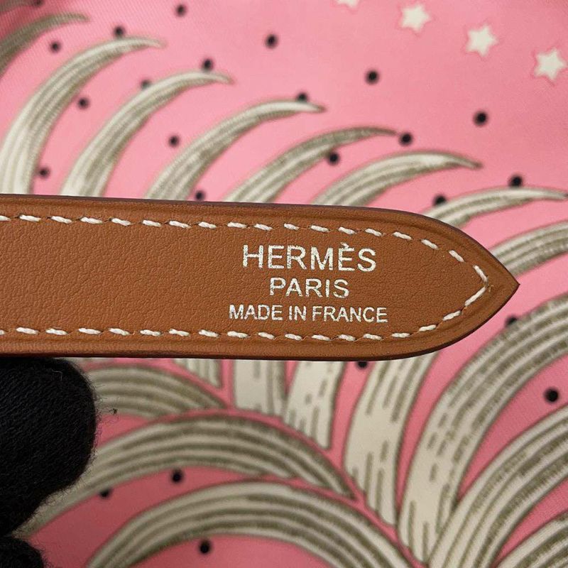 エルメス シルキーシティGM 王者の虎 フルリ ローズコンフェッティ/ゴールド/シルバー金具 シルク/スイフト Y刻印