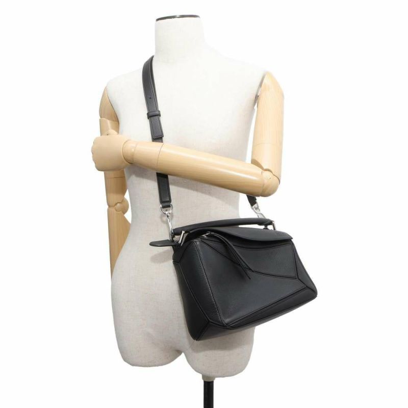 ロエベ ハンドバッグ パズルバッグ スモール クラシックカーフレザー A510P60X41 LOEWE 2way 黒