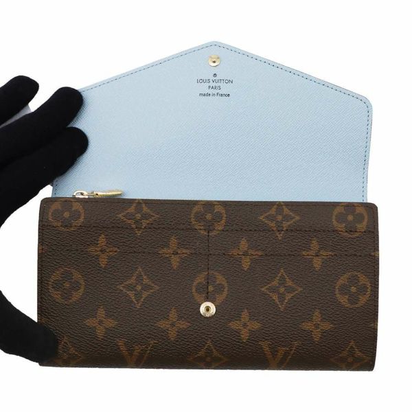 ルイヴィトン 長財布 モノグラム ポルトフォイユ・サラ NM M83580 LOUIS VUITTON ブルーオランプ