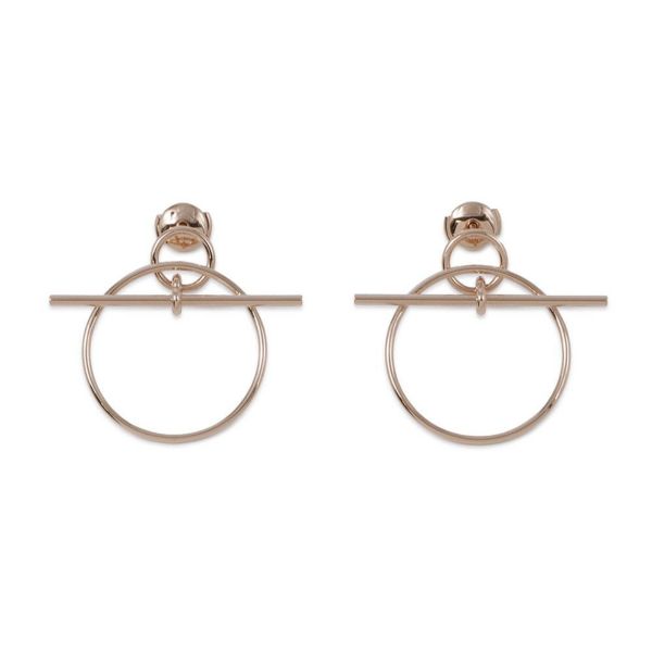 エルメス ピアス ループ ピアス エシャペ K18PGピンクゴールド