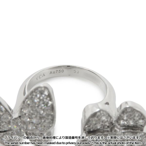 ヴァンクリーフ&アーペル リング ドゥ パピヨン アントレ レ ドア リング ダイヤ 70P 1.67ct K18WG サイズ50 VCARO61900 指輪