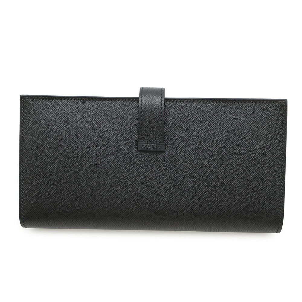 エルメス 長財布 ベアンスフレ ブラック/モノクローム金具 ヴォーマダム K刻印 HERMES 財布 黒