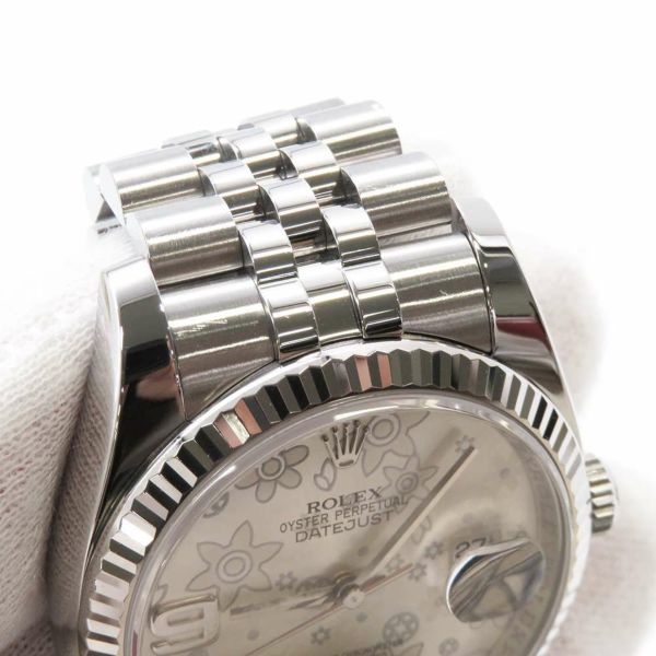 ロレックス デイトジャスト 116234 ROLEX 腕時計 シルバーフラワー文字盤