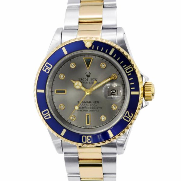 ロレックス サブマリーナ デイト 16613SG ROLEX 腕時計 グレー文字盤