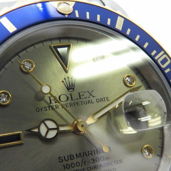 ロレックス サブマリーナ デイト 16613SG ROLEX 腕時計 グレー文字盤