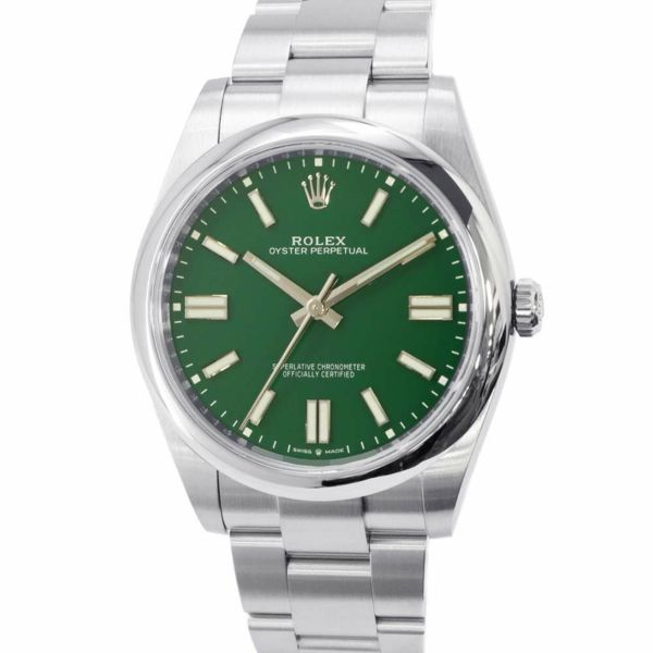 ロレックス オイスターパーペチュアル 124300 ROLEX 腕時計 グリーン文字盤