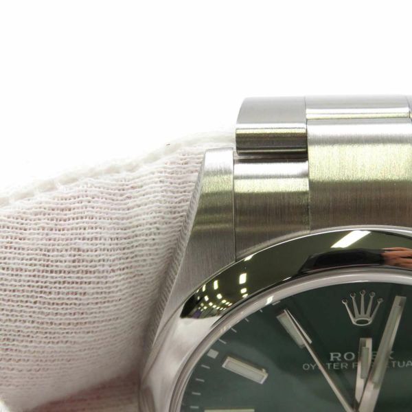 ロレックス オイスターパーペチュアル 124300 ROLEX 腕時計 グリーン文字盤