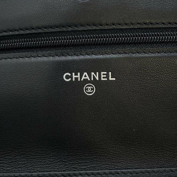 シャネル チェーンウォレット ブリリアント マトラッセ パテント ココマーク 長財布 A48692 CHANEL 財布 黒