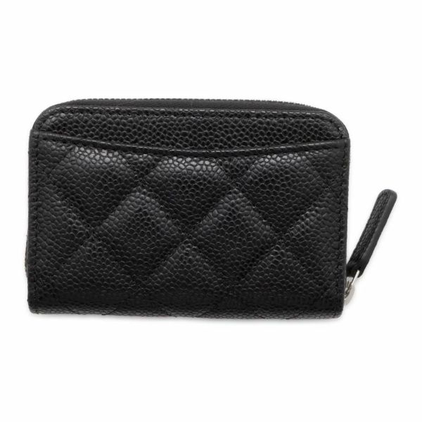 シャネル コインケース マトラッセ ココマーク キャビアスキン クラシック ジップ AP0216 CHANEL 財布 カードケース 黒