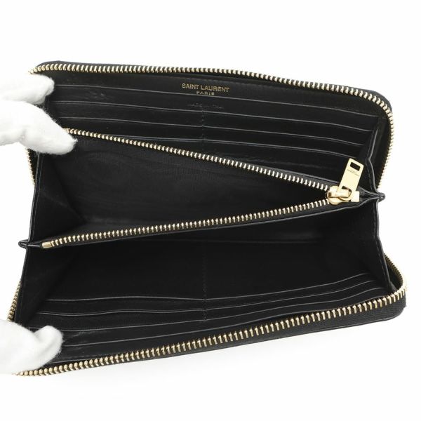 サンローランパリ 長財布 タイニーカサンドラ ラウンドファスナー 630201 SAINT LAURENT PARIS 黒