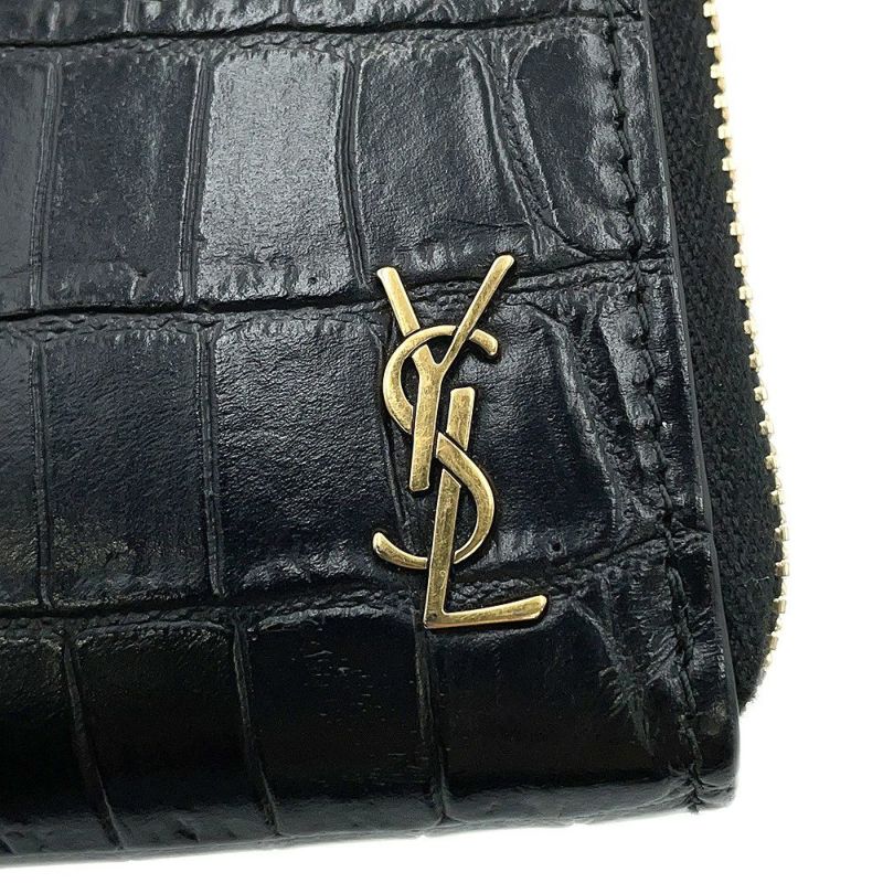 サンローランパリ 長財布 タイニーカサンドラ ラウンドファスナー 630201 SAINT LAURENT PARIS 黒