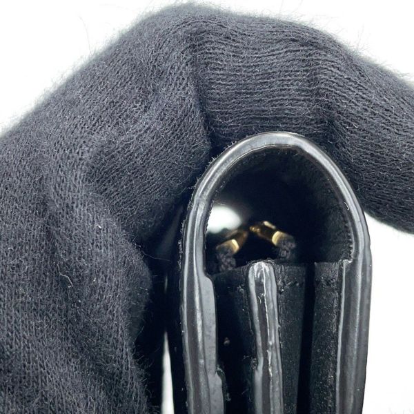 サンローランパリ 長財布 タイニーカサンドラ コンチネンタルウォレット クロコ型押しレザー 607746 黒