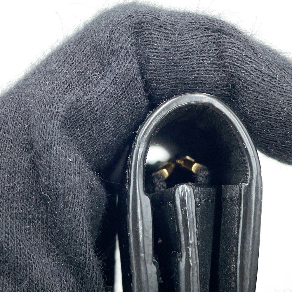 サンローランパリ 長財布 タイニーカサンドラ コンチネンタルウォレット クロコ型押しレザー 607746 黒