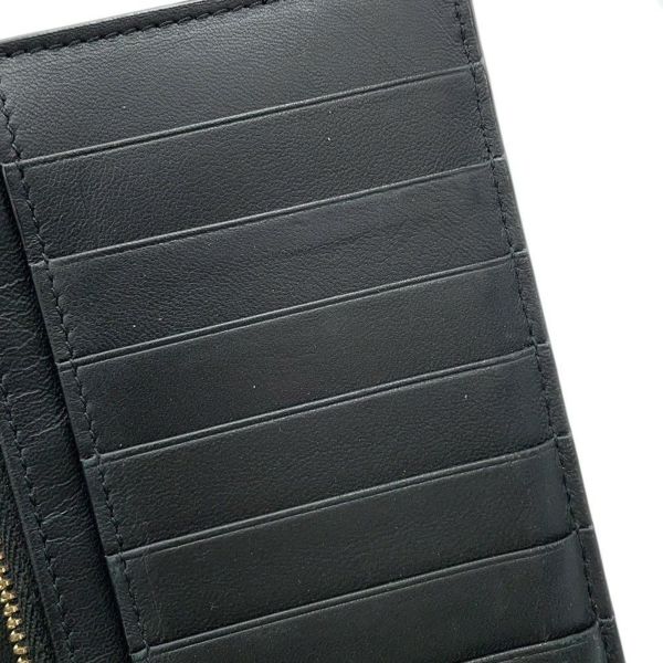 サンローランパリ 長財布 タイニーカサンドラ コンチネンタルウォレット クロコ型押しレザー 607746 黒