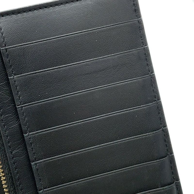 サンローランパリ 長財布 タイニーカサンドラ コンチネンタルウォレット クロコ型押しレザー 607746 黒