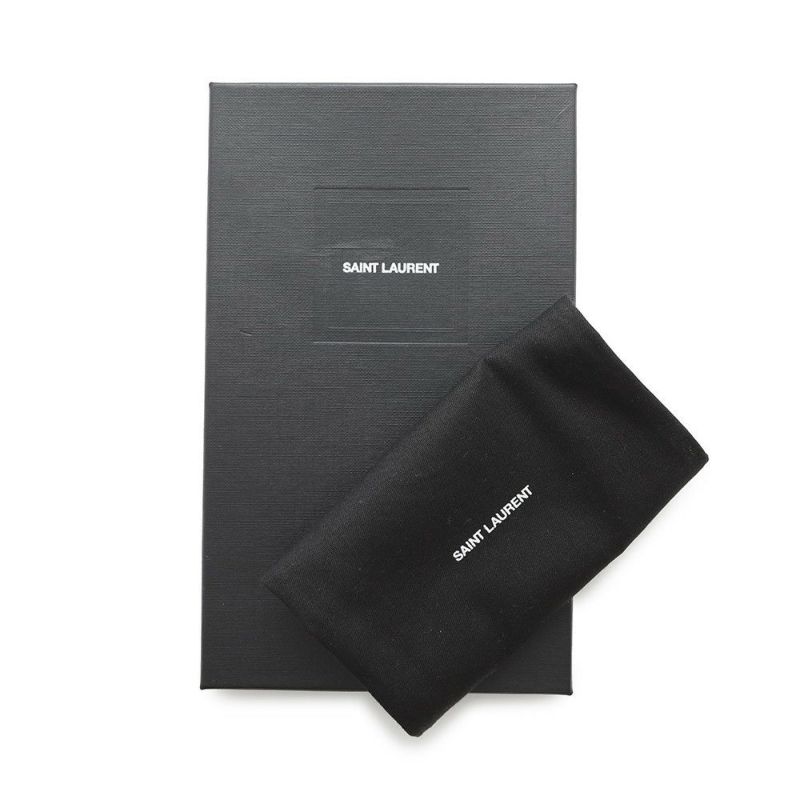 サンローランパリ 長財布 タイニーカサンドラ コンチネンタルウォレット クロコ型押しレザー 607746 黒