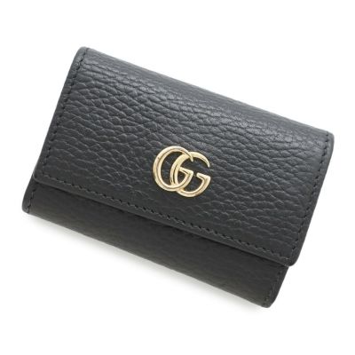 ダブルG ジップ キーケース GUCCI ブラック Amazon | [グッチ] キーケース プチ マーモント ダラーカーフ