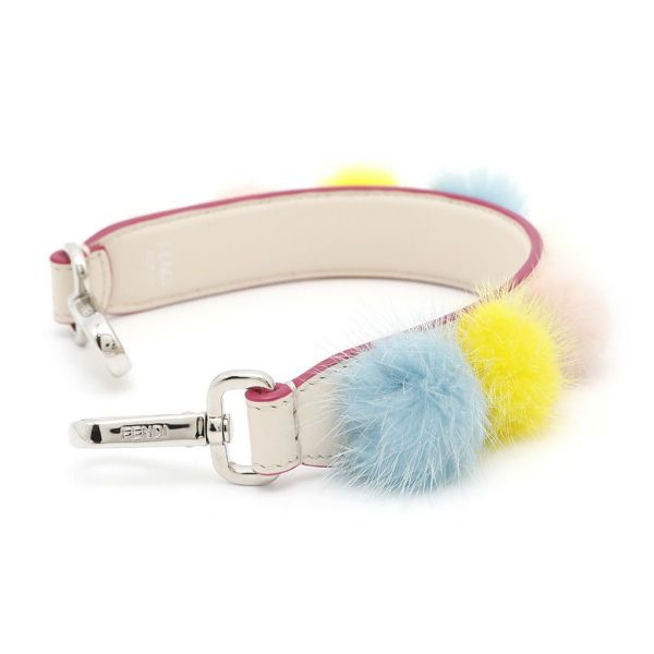 フェンディ ハンドストラップ ストラップユー ミニ ファー レザー FENDI