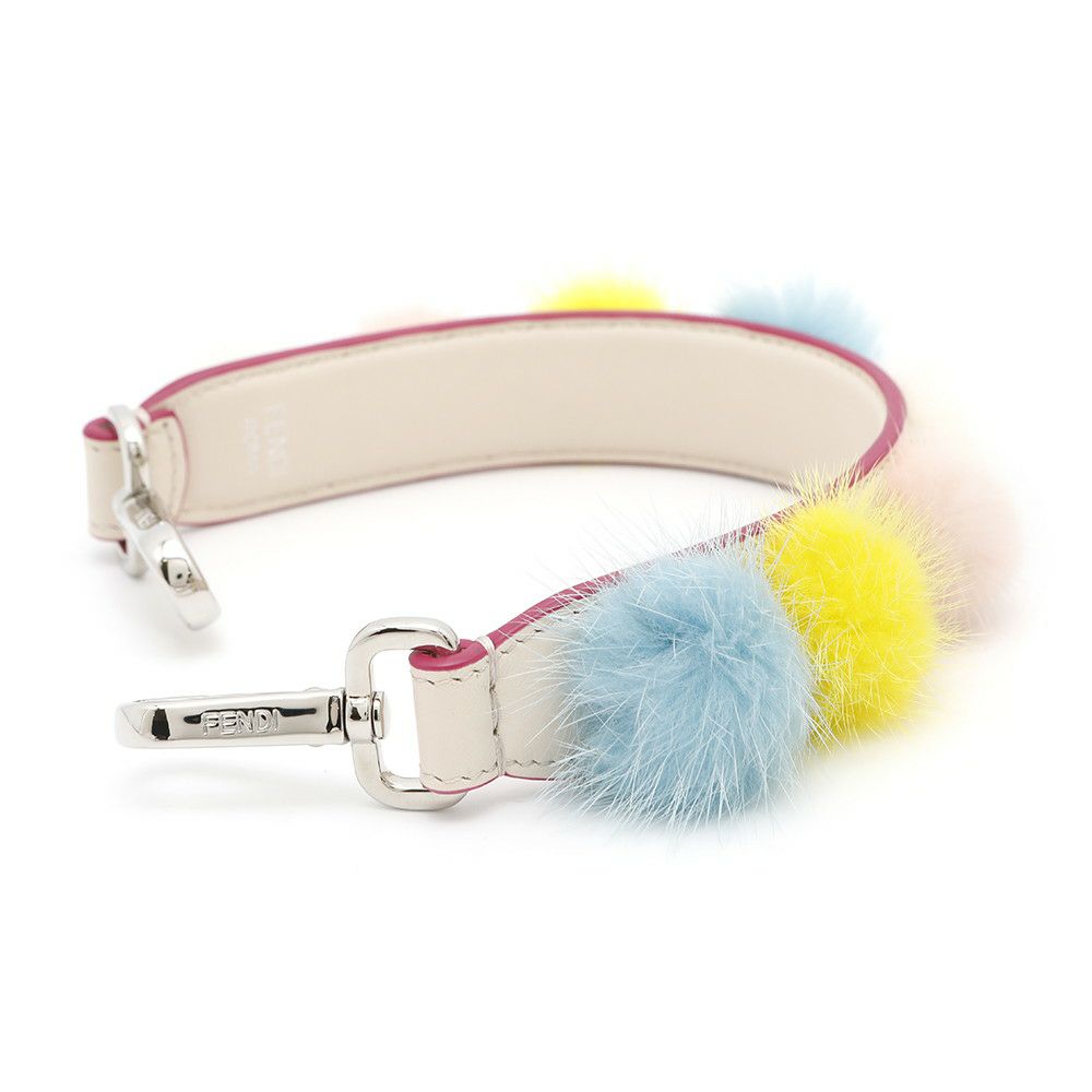 フェンディ ハンドストラップ ストラップユー ミニ ファー レザー FENDI