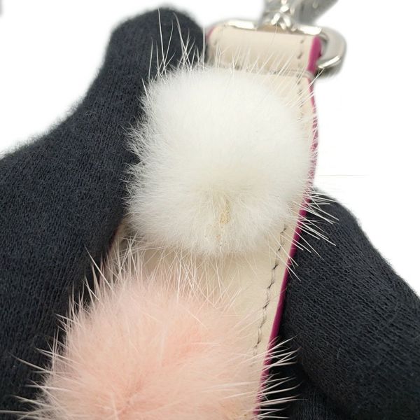 【美品】FENDI ミニストラップ　ミンクファー　レザー　シルバー　ゼブラ 在庫 処分 セール 通販ファッション - 【美品】FENDI ミニ