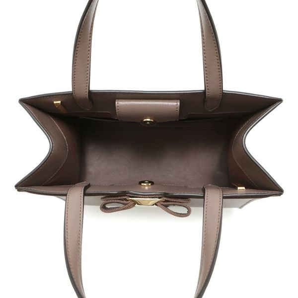 フェラガモ ハンドバッグ ヴァラ トップハンドル スプリットカーフレザー 21I290 Ferragamo 2way ブラウン