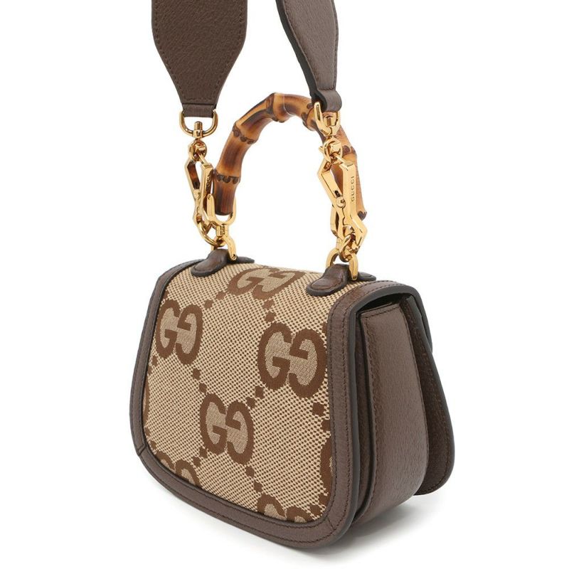 グッチ ハンドバッグ バンブー 1947 ジャンボGG ミニ トップハンドル 686864 GUCCI 2way