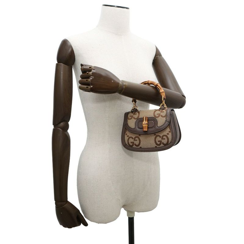 グッチ ハンドバッグ バンブー 1947 ジャンボGG ミニ トップハンドル 686864 GUCCI 2way