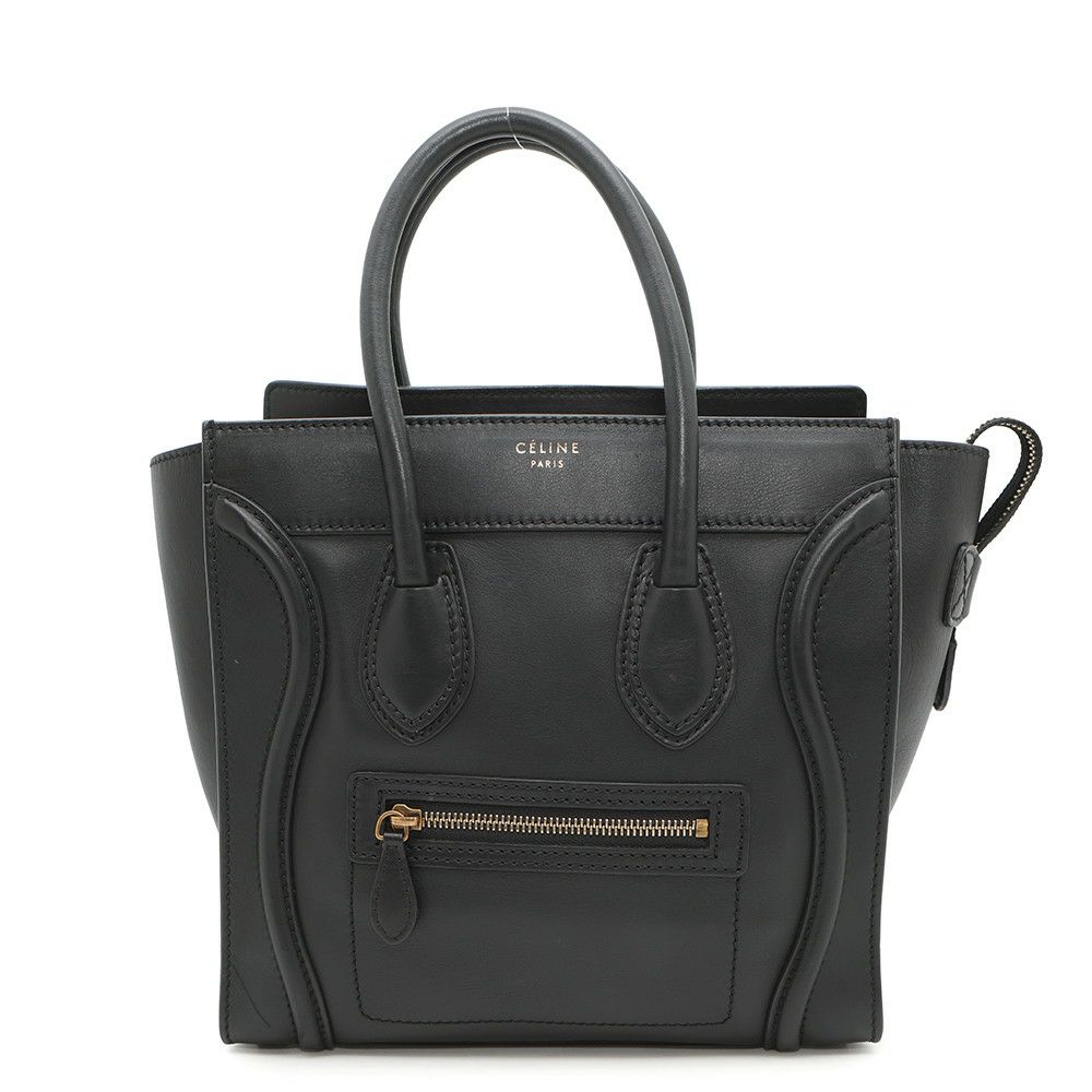 セリーヌ ハンドバッグ ラゲージ マイクロショッパー レザー 167793 CELINE 黒