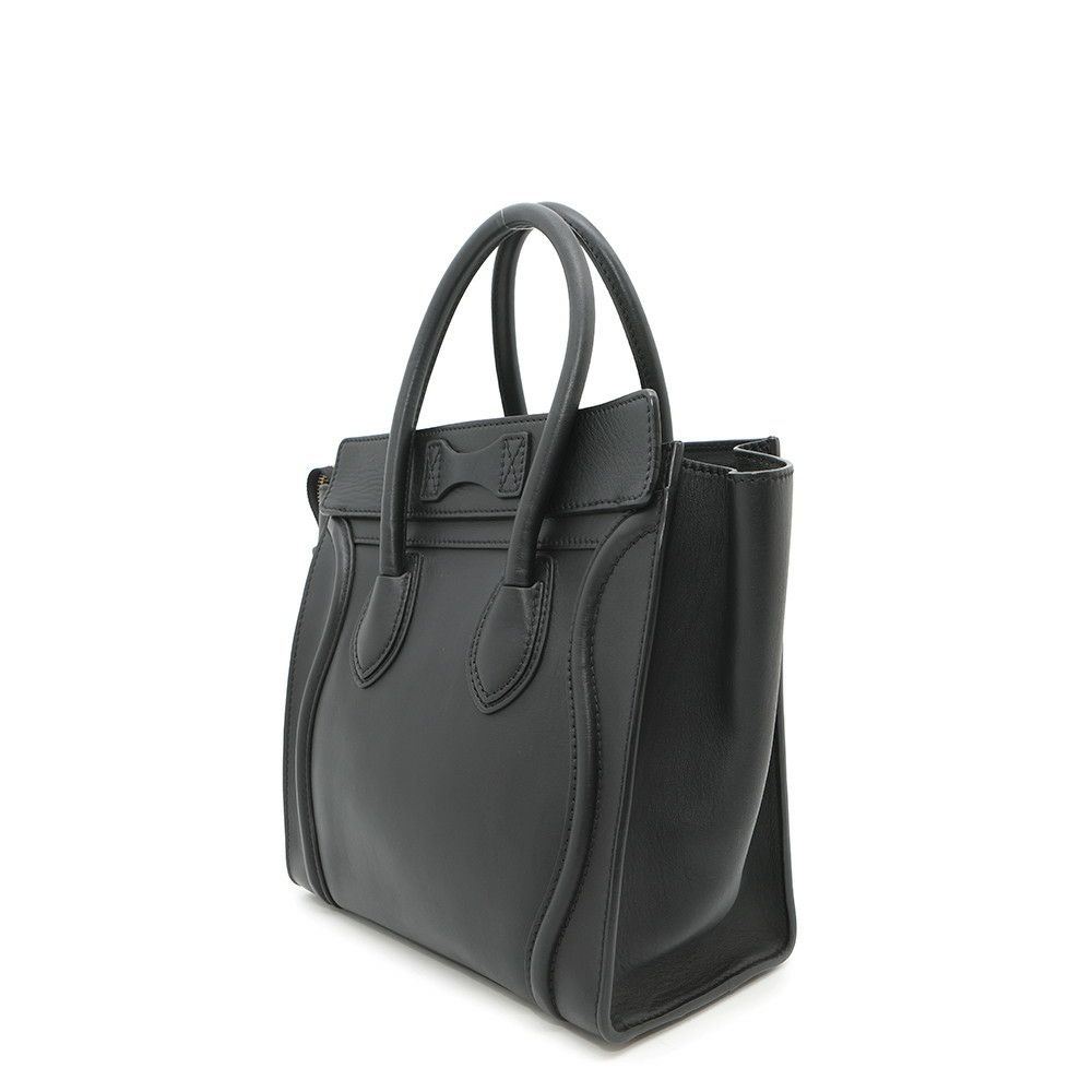 セリーヌ ハンドバッグ ラゲージ マイクロショッパー レザー 167793 CELINE 黒