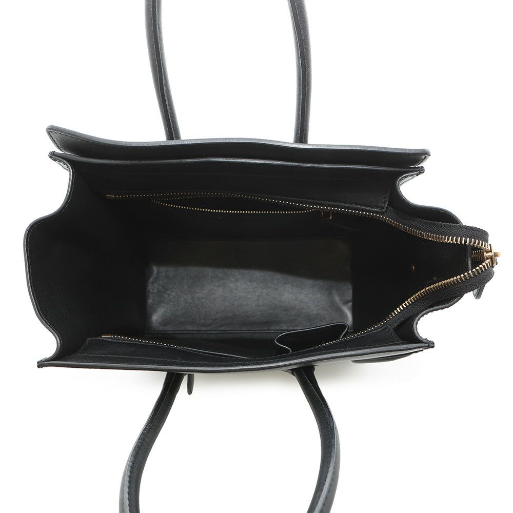 セリーヌ ハンドバッグ ラゲージ マイクロショッパー レザー 167793 CELINE 黒