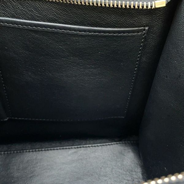 セリーヌ ハンドバッグ ラゲージ マイクロショッパー レザー 167793 CELINE 黒