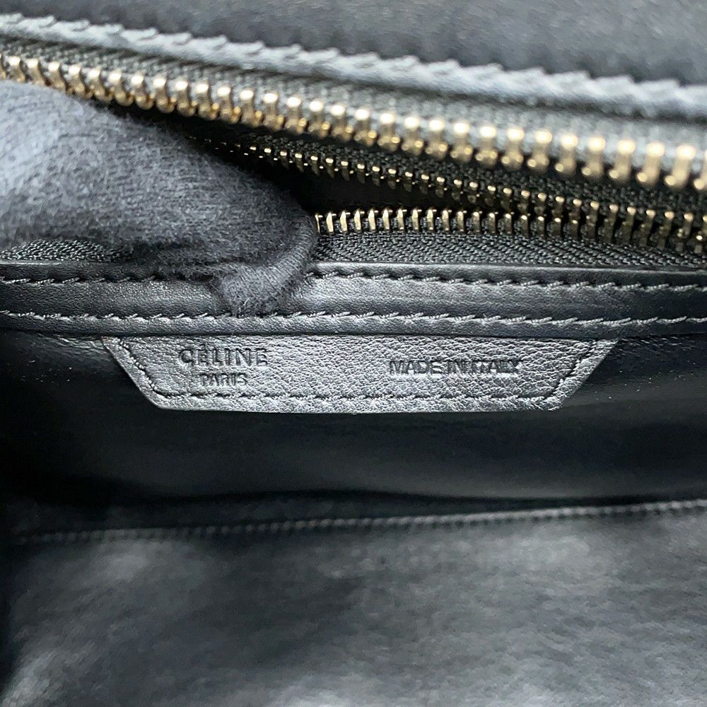 セリーヌ ハンドバッグ ラゲージ マイクロショッパー レザー 167793 CELINE 黒