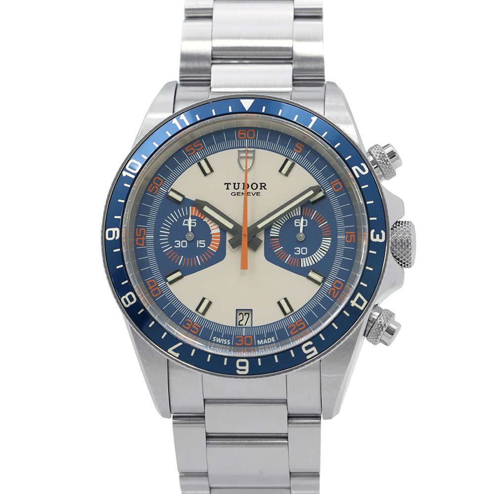 チュードル ヘリテージ クロノグラフ 70330B TUDOR チューダー 腕時計 オパライン/ブルー文字盤