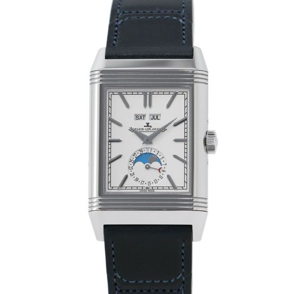 ジャガールクルト レベルソ・トリビュート デュオ・カレンダー Q3918420 シルバー/ブルー文字盤