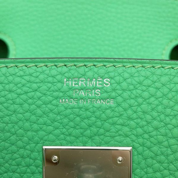 エルメス バーキン30 ヴェールコミック/シルバー金具 トゴ B刻印 HERMES Birkin ハンドバッグ