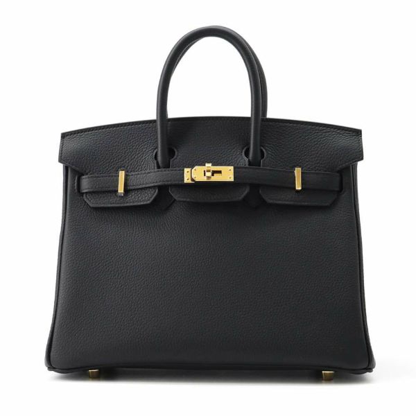 エルメス バーキン25 ブラック/ゴールド金具 トゴ W刻印 HERMES Birkin ハンドバッグ 黒