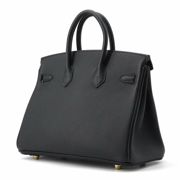 エルメス バーキン25 ブラック/ゴールド金具 トゴ W刻印 HERMES Birkin ハンドバッグ 黒