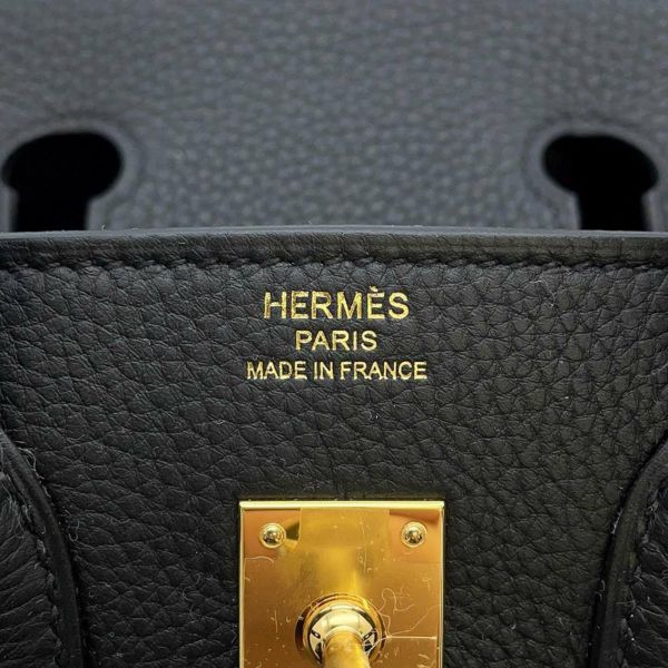 エルメス バーキン25 ブラック/ゴールド金具 トゴ W刻印 HERMES Birkin ハンドバッグ 黒