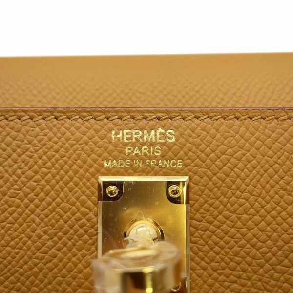 エルメス ハンドバッグ ケリー25 外縫い セサミ/ゴールド金具 ヴォーエプソン B刻印 HERMES 2way