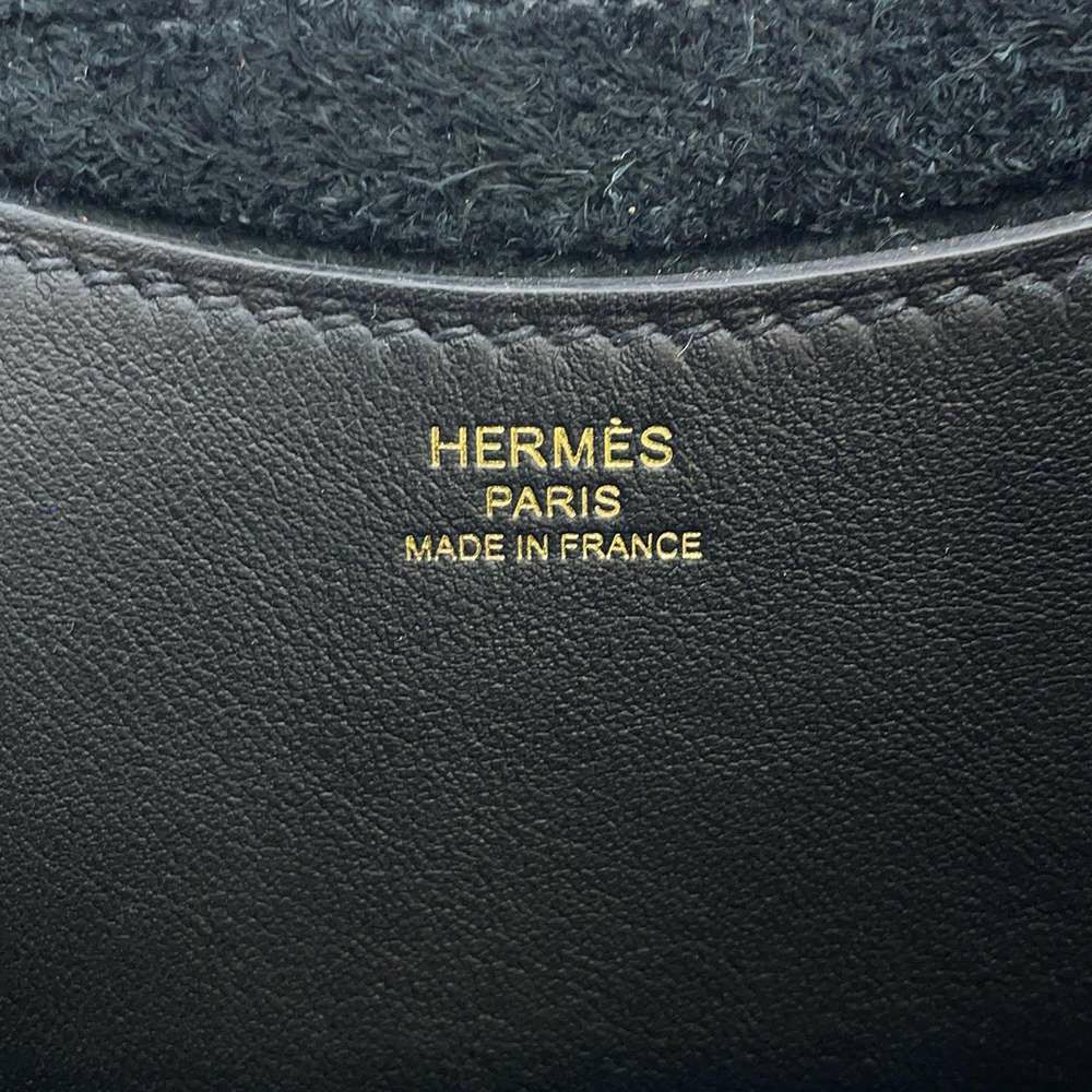 エルメス ハンドバッグ インザループ 18 ブラック/ゴールド金具 トリヨンクレマンス/スイフト B刻印 黒