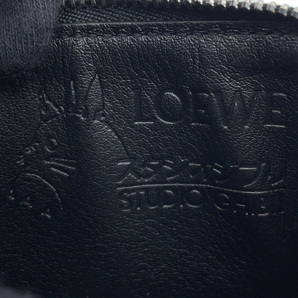 ロエベ カードケース スタジオジブリ 千と千尋の神隠し まっくろくろすけ C643Z40X01 コインケース フラグメントケース 黒