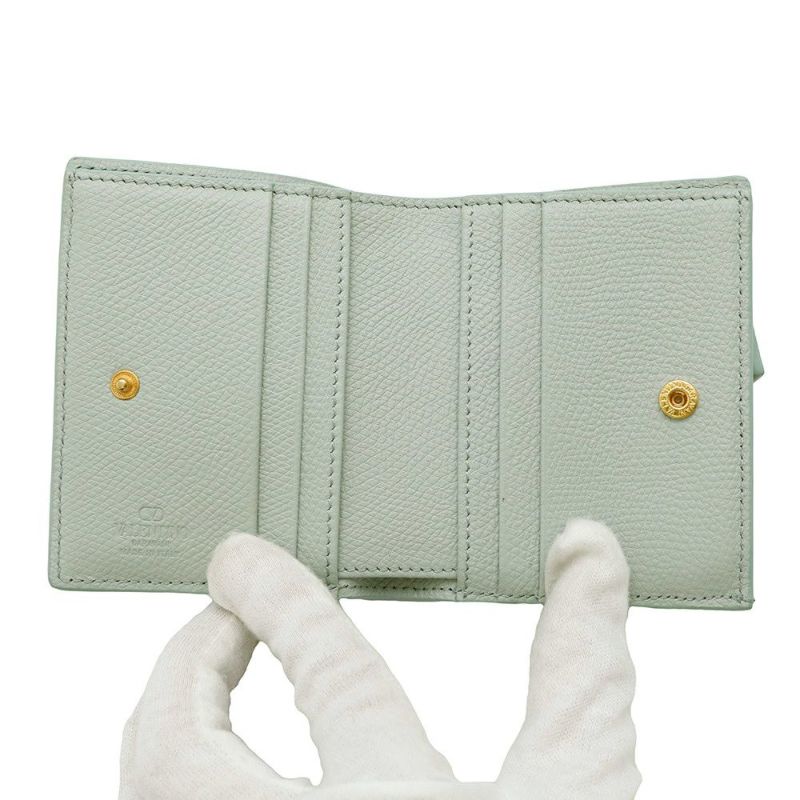 ヴァレンティノ・ガラヴァーニ 二つ折り財布 Vロゴ シグネチャー コンパクト ウォレット 6W2P0AJ5SNP