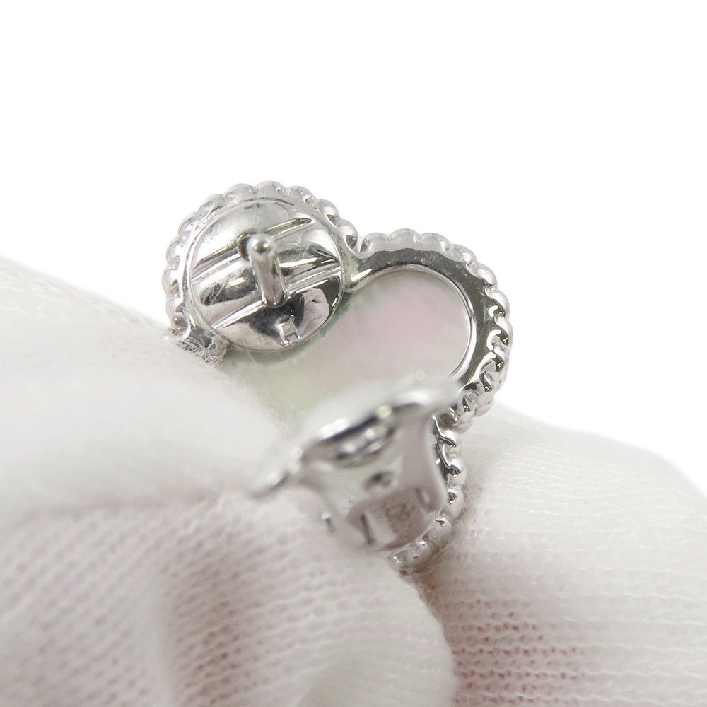 ヴァンクリーフ&アーペル ピアス ヴィンテージ アルハンブラ イヤリング マザーオブパール K18WGホワイトゴールド VCARF48600