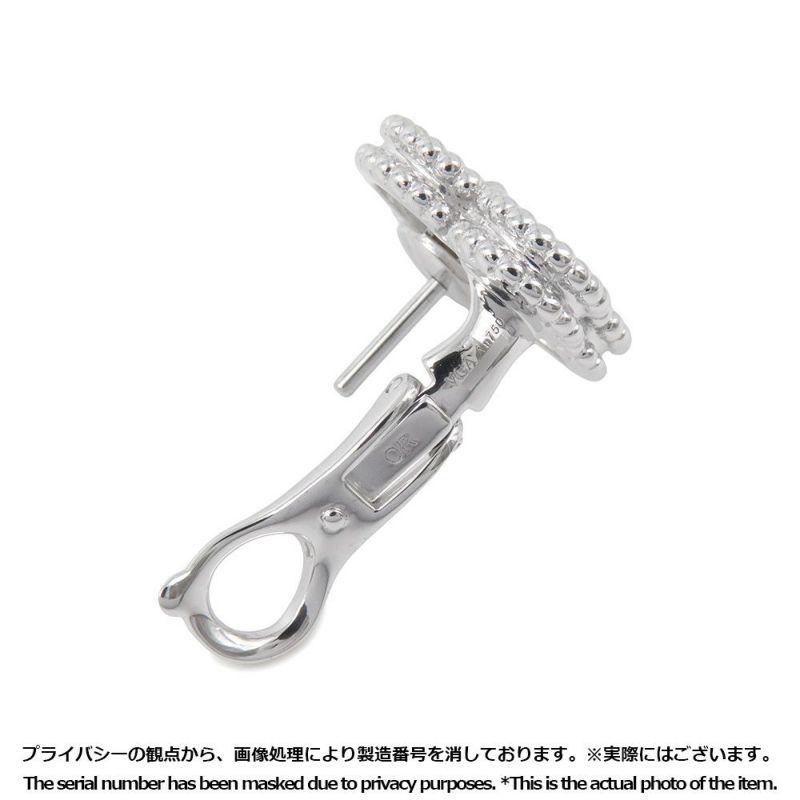 ヴァンクリーフ&アーペル ピアス ヴィンテージ アルハンブラ イヤリング マザーオブパール K18WGホワイトゴールド VCARF48600