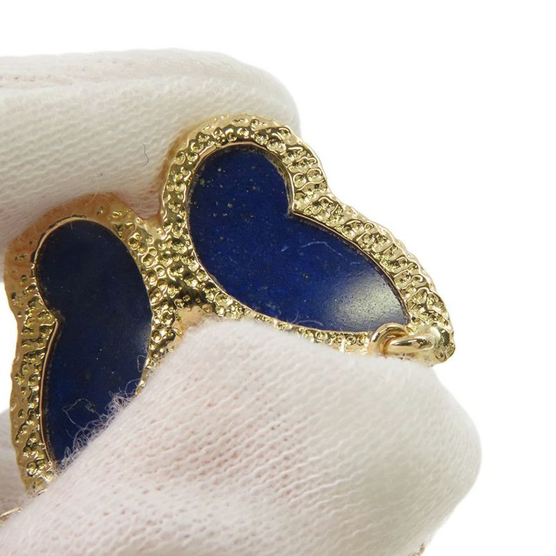 ヴァンクリ ネックレス ラッキー アルハンブラ パピヨン ペンダント ラピスラズリ ダイヤ 1P 0.03ct K18YG