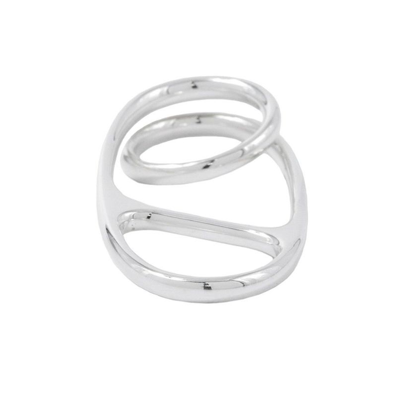エルメス リング シェーヌダンクル パンク トリプル Chaine d'Ancre SV925シルバー リングサイズ57 HERMES 指輪