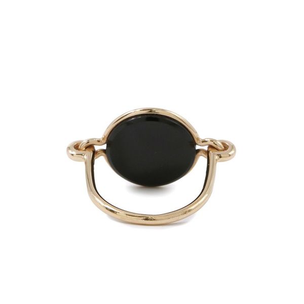 エルメス リング エクスリブリス リング ブラックジェイド 1P 5.42ct K18PGピンゴールド リングサイズ52 HERMES 指輪