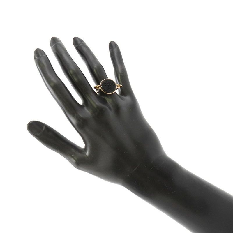 エルメス リング エクスリブリス リング ブラックジェイド 1P 5.42ct K18PGピンゴールド リングサイズ52 HERMES 指輪