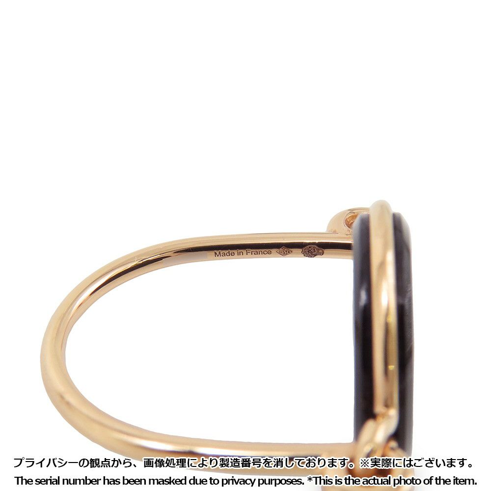 エルメス リング エクスリブリス リング ブラックジェイド 1P 5.42ct K18PGピンゴールド リングサイズ52 HERMES 指輪